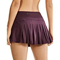 CRZ YOGA Mujer Deportivo Corto Falda Plisada Skorts de Tenis Golf con Interior Shorts